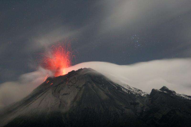 What are the different parts of A volcano?