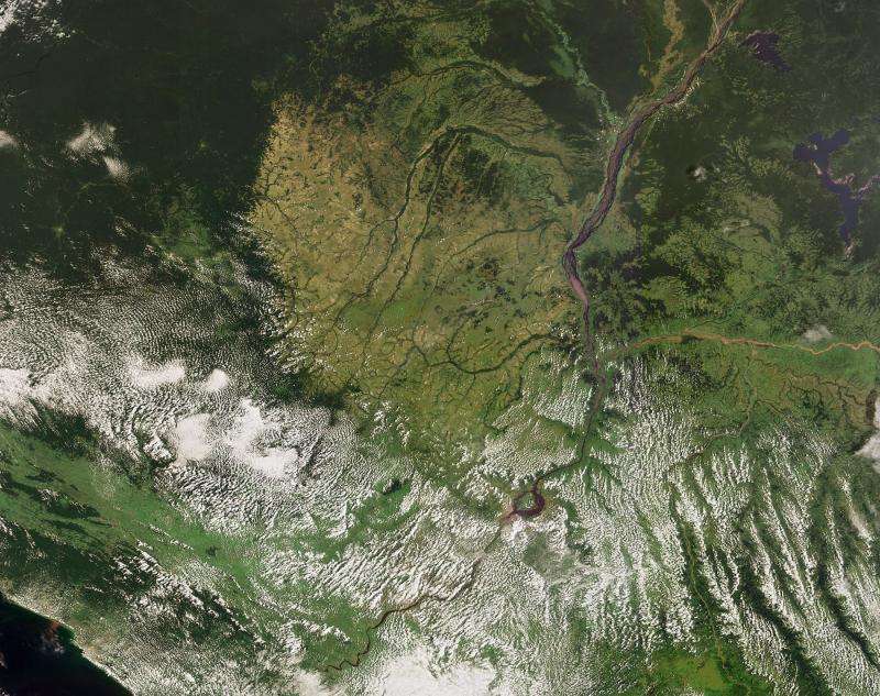Hvad er de længste floder i verden?Congo-floden og regnskoven, som blev erhvervet den 14. januar 2009 af ESA ' s Envisat-satellit. Kredit: ESA