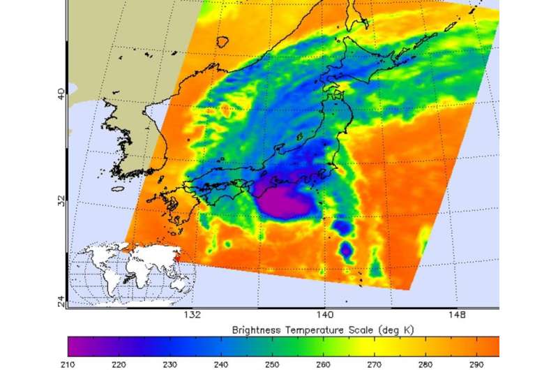 NASA sees Tropical Storm Etau drench Japan
