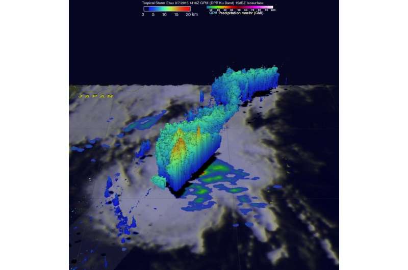 NASA sees Tropical Storm Etau drench Japan