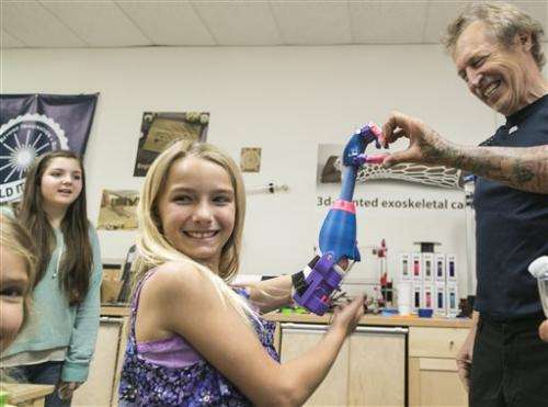 3-D print technology provides 'robohand' to 7-year-old girl