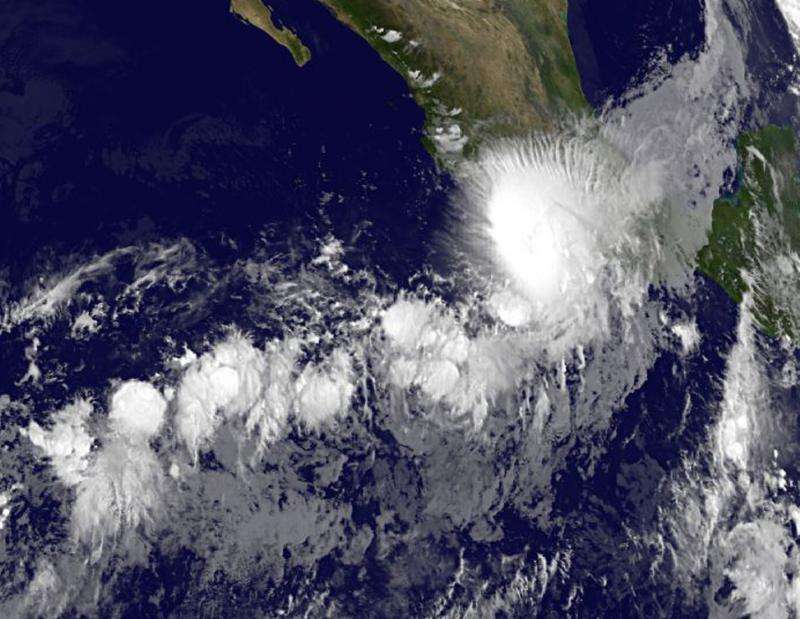 NASA sees Tropical Storm Marty along west coast of Mexico