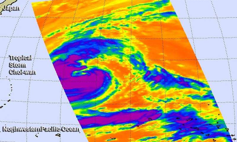 NASA sees Tropical Storm Choi-Wan strengthening over open ocean