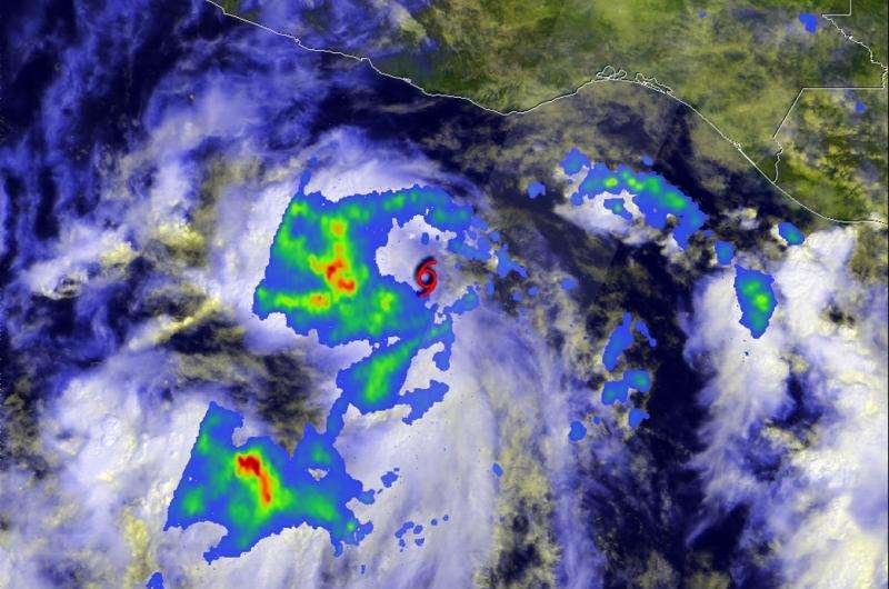 NASA sees Tropical Storm Patricia's lopsided heavy rains along Mexican coast