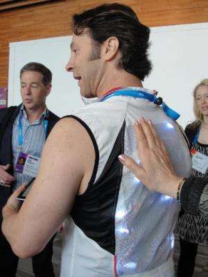 Neuroscientist David Eagleman wears a VEST tailored to expand the range of human senses by translating information into vibratio