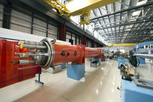 The Large Hadron Collider (LHC) Magnet Facility, which is used to train engineers and technicians, at the European Organisation 