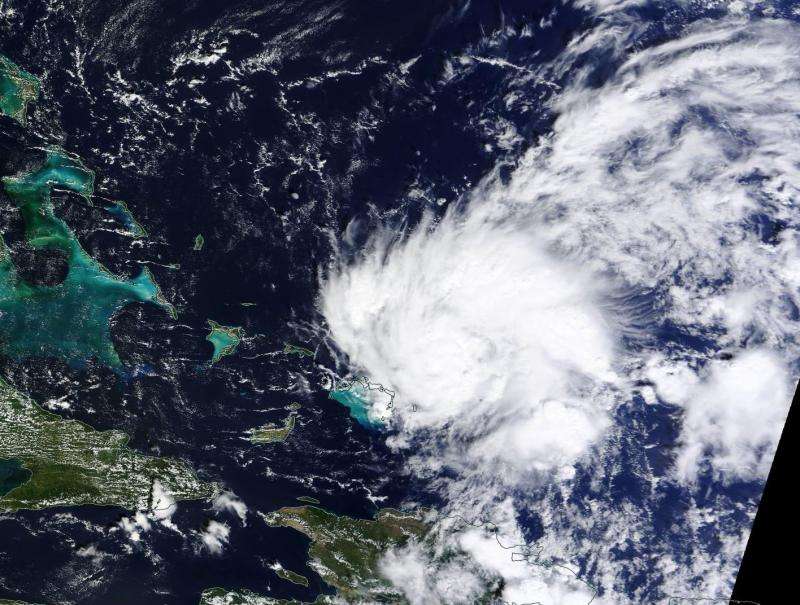 NASA sees Tropical Storm Kate form, Bahamas under warning