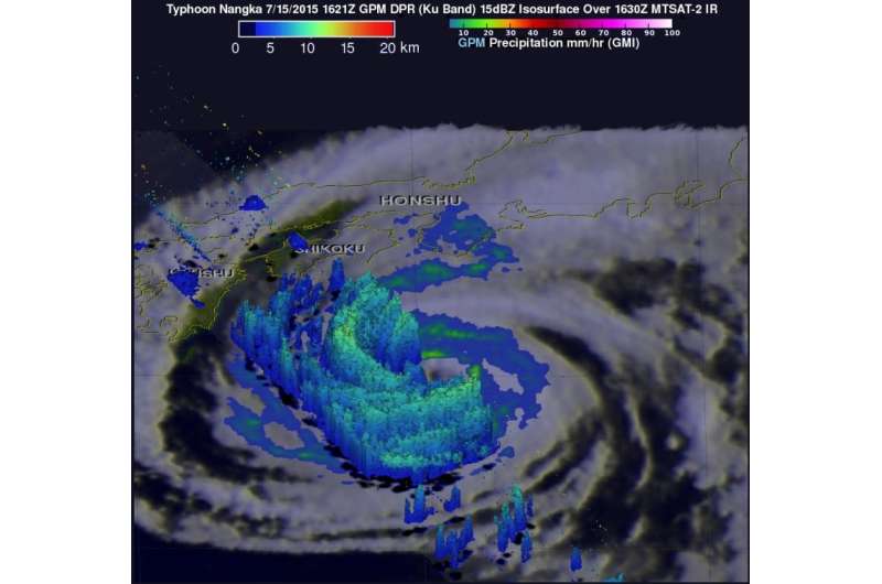 NASA sees Typhoon Nangka knocking on Japan's door