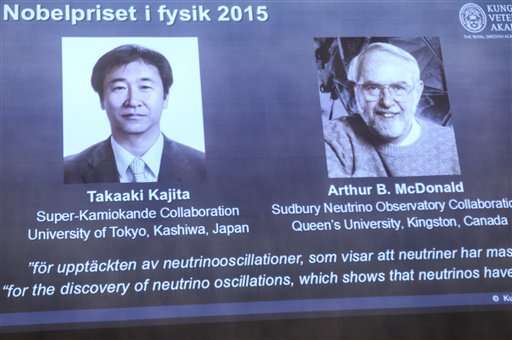 Nobel Prize for key discoveries about subatomic particles
