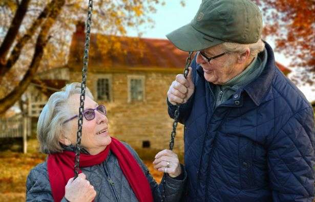 Aging couples connected in sickness and health