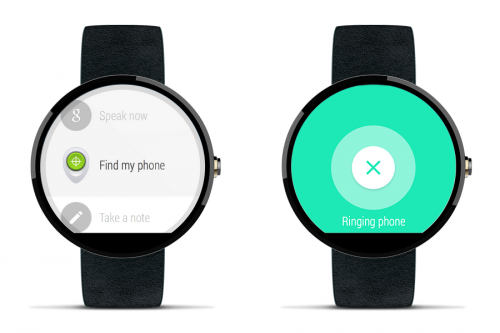 Android Wear with ADM will ring out phone location
