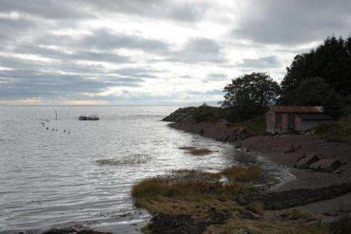 A scenic view along the St-Lawrence river in Cacouna, Quebec, Canada, on September 23, 2014