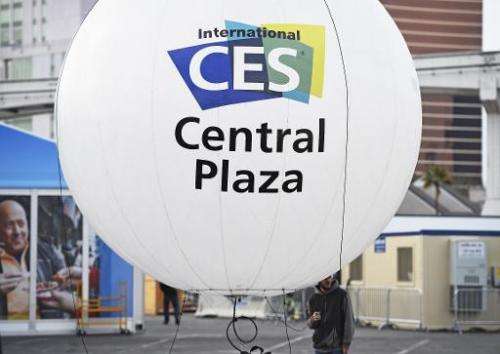 A sign for the Consumer Electronics Show is seen January 4, 2015 outside the Las Vegas Convention Center in Nevada