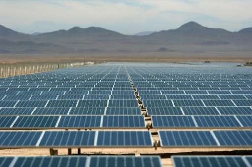 A solar plant near El Salvador, in the Atacama desert, northern Chile
