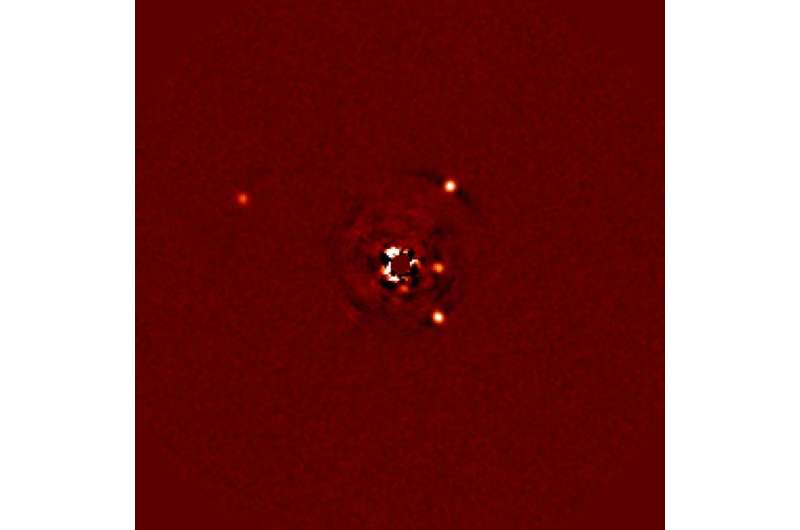 Astronomers probe inner region of young star and its planets