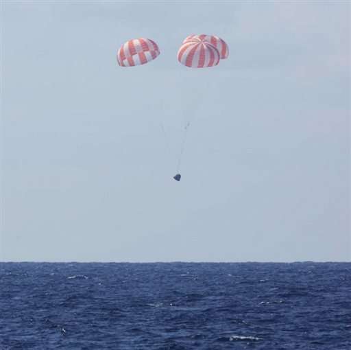 Back home on Earth: SpaceX craft returns from space station