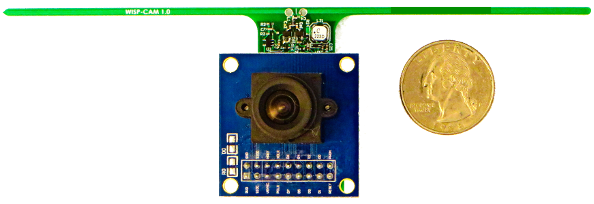 Battery-free smart camera nodes automatically determine their own pose and location