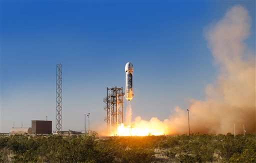 Bezos' secretive space company launches unmanned test flight