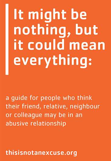 Booklet aims to help friends and relatives of people experiencing domestic abuse