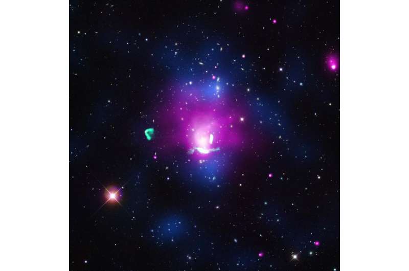 Chandra data suggest giant collision triggered “radio phoenix”