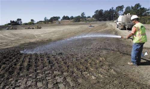 Citing drought, California town rushes water plant