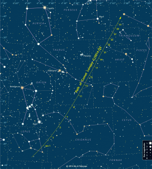Comet Lovejoy glows brightest during mid-January