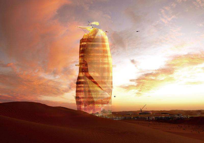 Concepts emerge for a vertical city in the desert