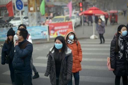 Counts of PM2.5, harmful microscopic particles that penetrate deep into the lungs, in Beijing peaked at 620 micrograms per cubic