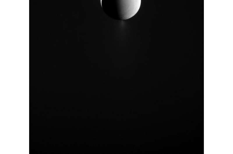 Dark side of Enceladus