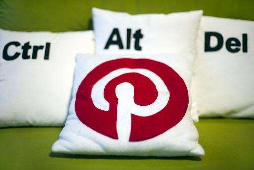 Decorative pillows set the scene at a Pinterest media event at the company's corporate headquarters office in San Francisco, Cal
