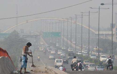 Delhi has the world's highest annual average concentration of small airborne particles (PM2.5), according to a WHO study