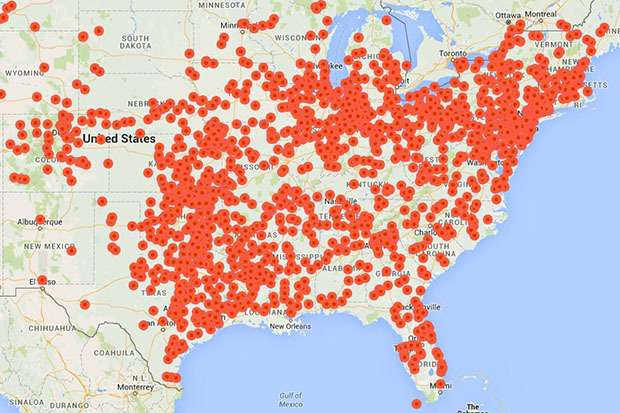 Digital map shows spread of KKK across United States like 'a contagion'