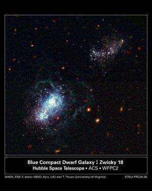 Dwarf galaxy that reveals the history of the universe