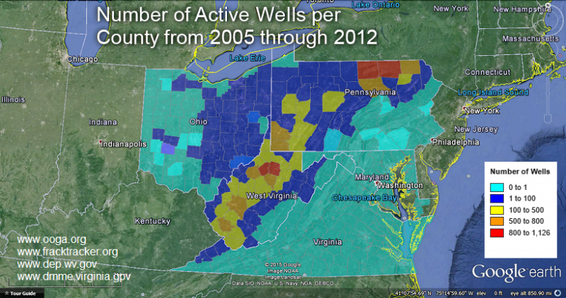 Emissions from natural gas wells may travel far downwind