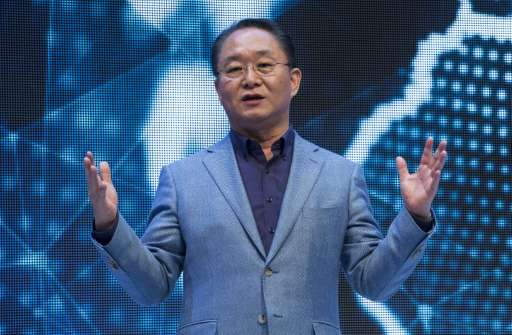 Eom Young-Hoon, President and CEO of Samsung Electronics Europe speaks during Samsung's presentation at the 55th IFA (Internatio