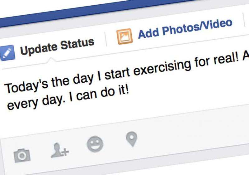 Exercise-related Facebook updates are a two-edged sword