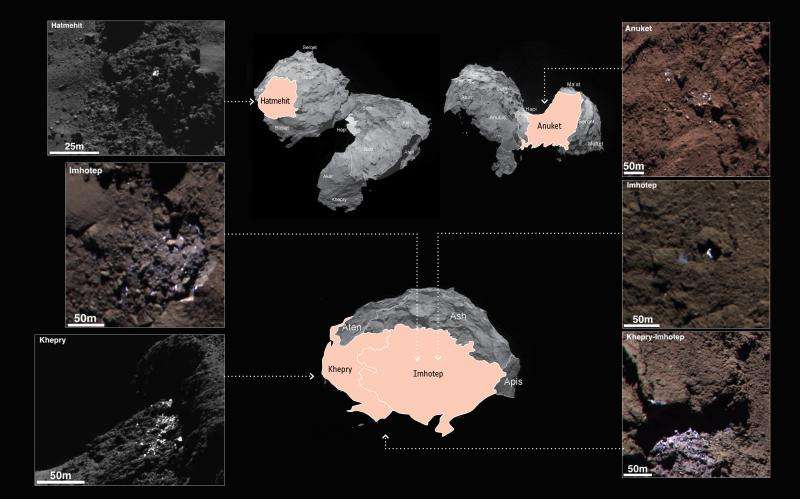 Exposed water ice detected on comet’s surface