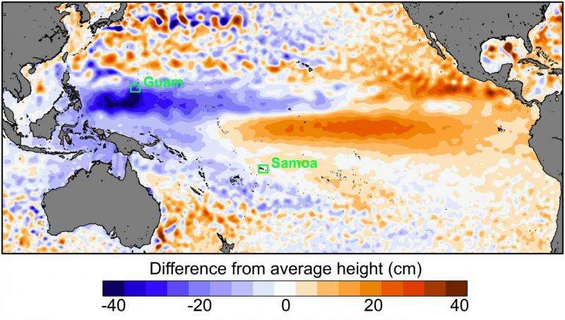Extreme Pacific sea level events to double in future