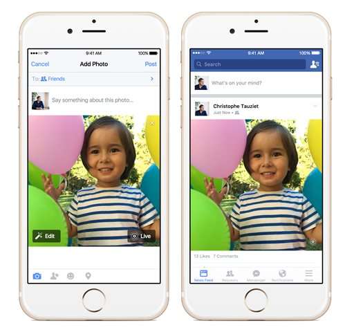 Facebook to enable viewing of Apple's animated photos