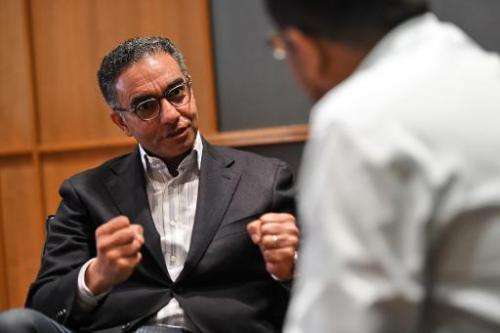 Fadi Chehade, chief executive of the Internet Corporation for Assigned Names and Numbers (ICANN), speaks during an interview wit