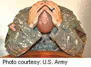 Family stress may figure in soldiers' suicide risk