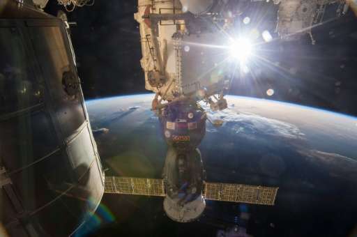 File picture from NASA shows the Soyuz TMA-15M vehicle docked with the International Space Station
