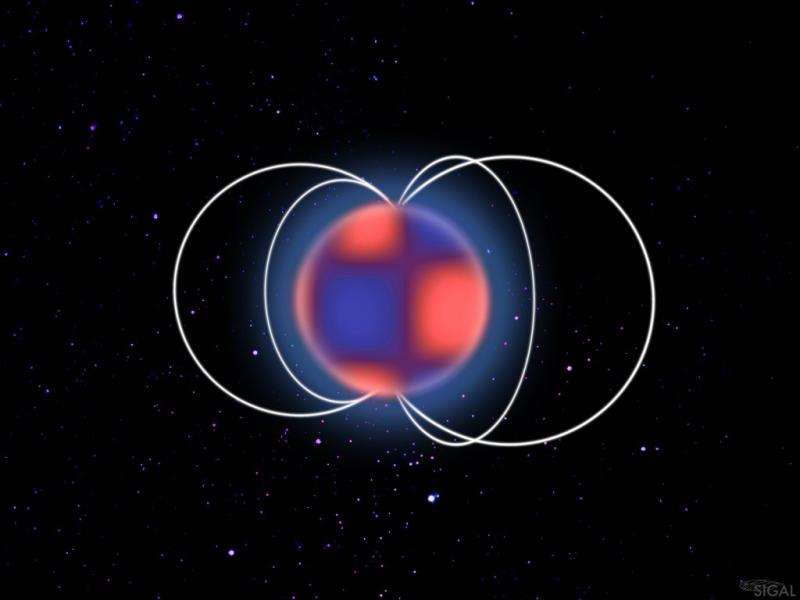 First discovery of a magnetic field in a normal delta Scuti star