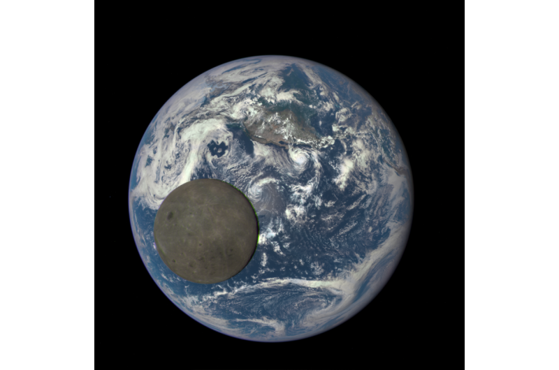 From a million miles away, NASA camera shows moon crossing face of Earth