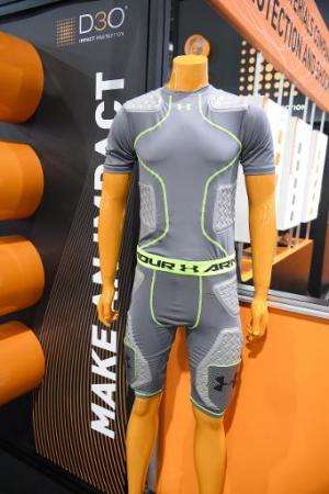 Garments from Under Armour are displayed at the Consumer Electronics Show in Las Vegas, Nevada, on January 7, 2015