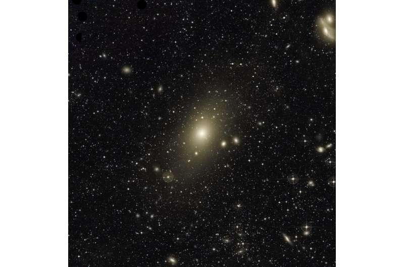 Giant galaxy is still growing