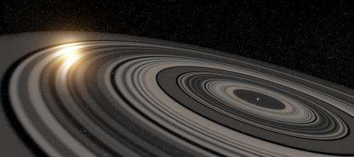 Gigantic ring system around J1407b much larger, heavier than Saturn's