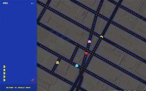 Google Maps turns into Pac-Man's chomping grounds