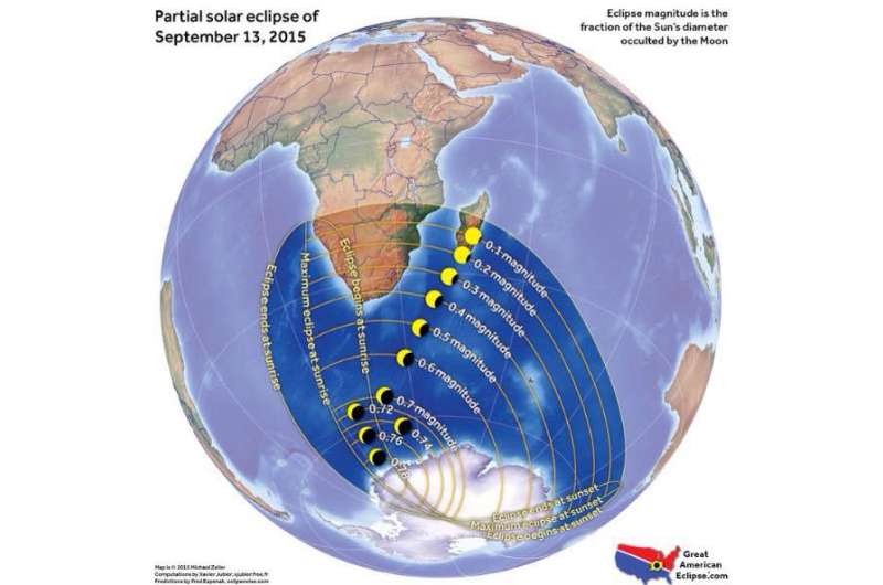 Guide to the September 13th partial solar eclipse