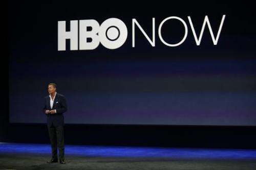 HBO CEO Richard Plepler speaks on stage during an Apple special event at the Yerba Buena Center for the Arts on March 9, 2015, i